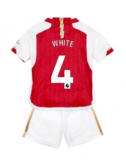 Arsenal Benjamin White #4 Replika Hemmakläder Barn 2023-24 Kortärmad (+ byxor)